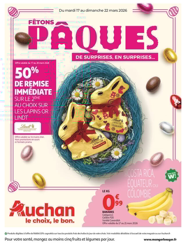 Catalogue Auchan Pâques et halles printemps