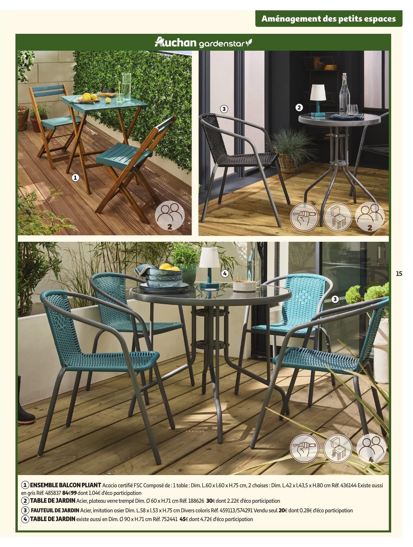 auchan catalogue jardinage meubles jardin - page 15