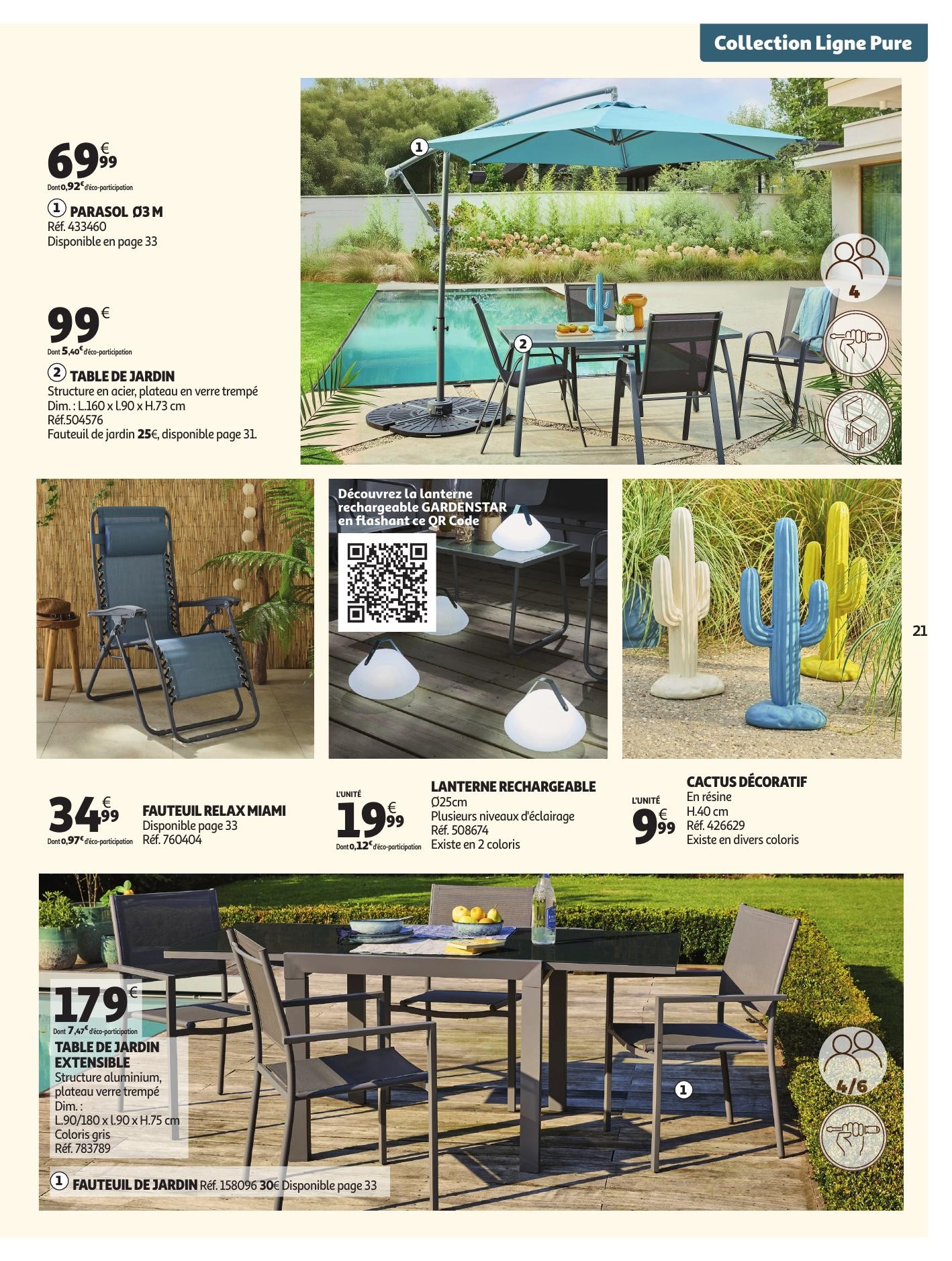 auchan catalogue jardinage meubles jardin - page 21