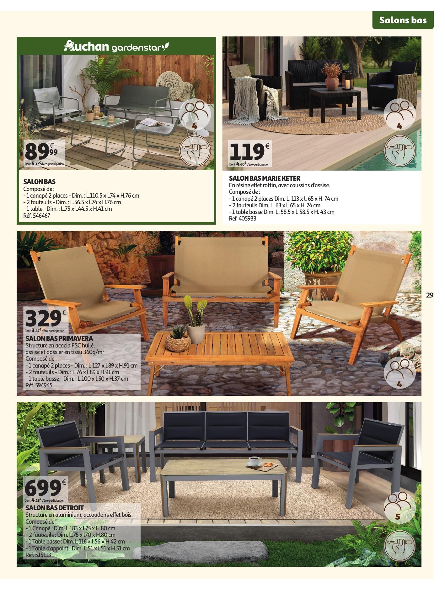 auchan catalogue jardinage meubles jardin - page 29