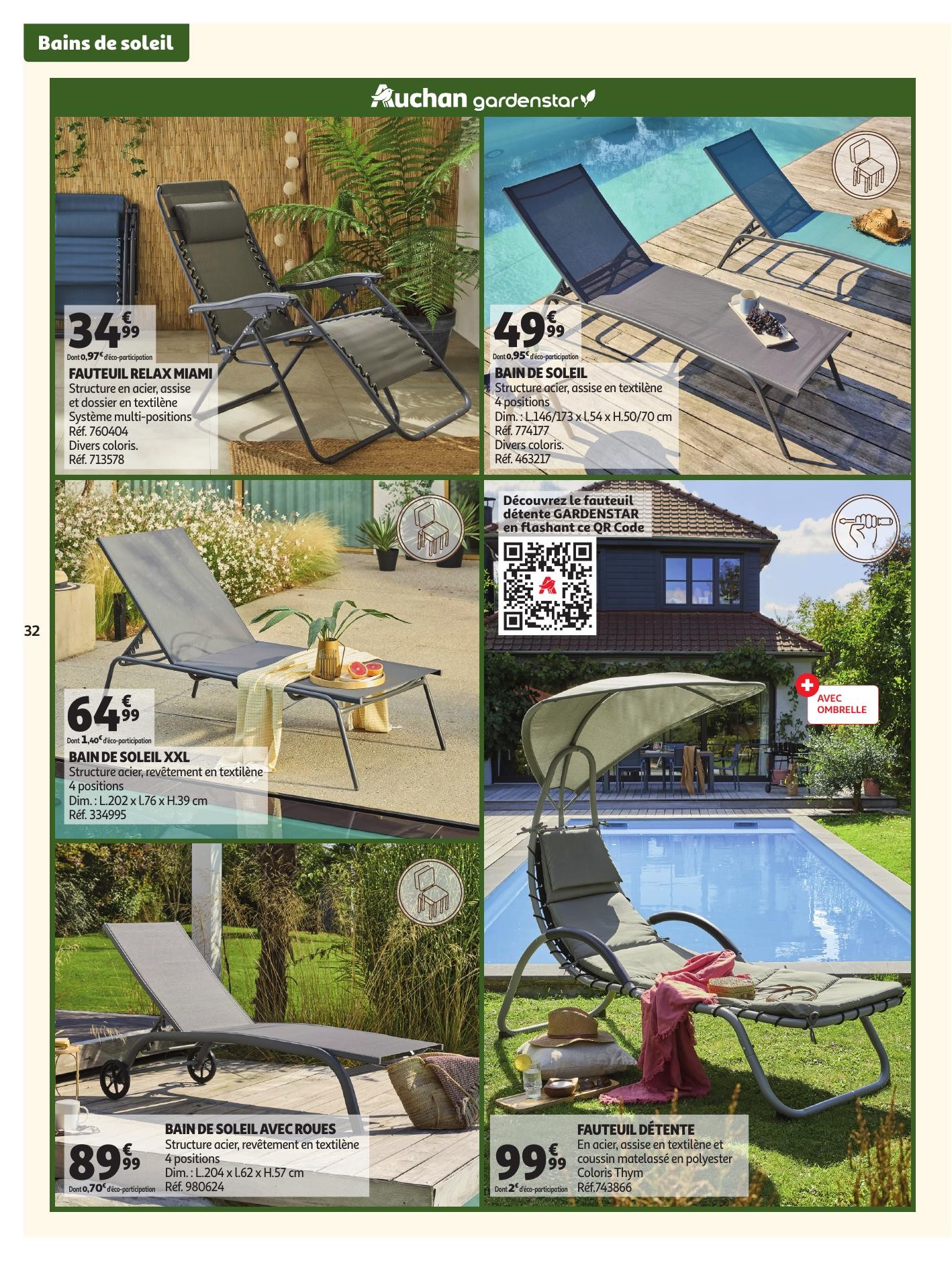 auchan catalogue jardinage meubles jardin - page 32