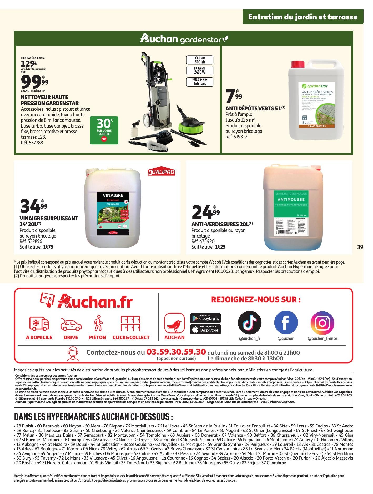 auchan catalogue jardinage meubles jardin - page 39