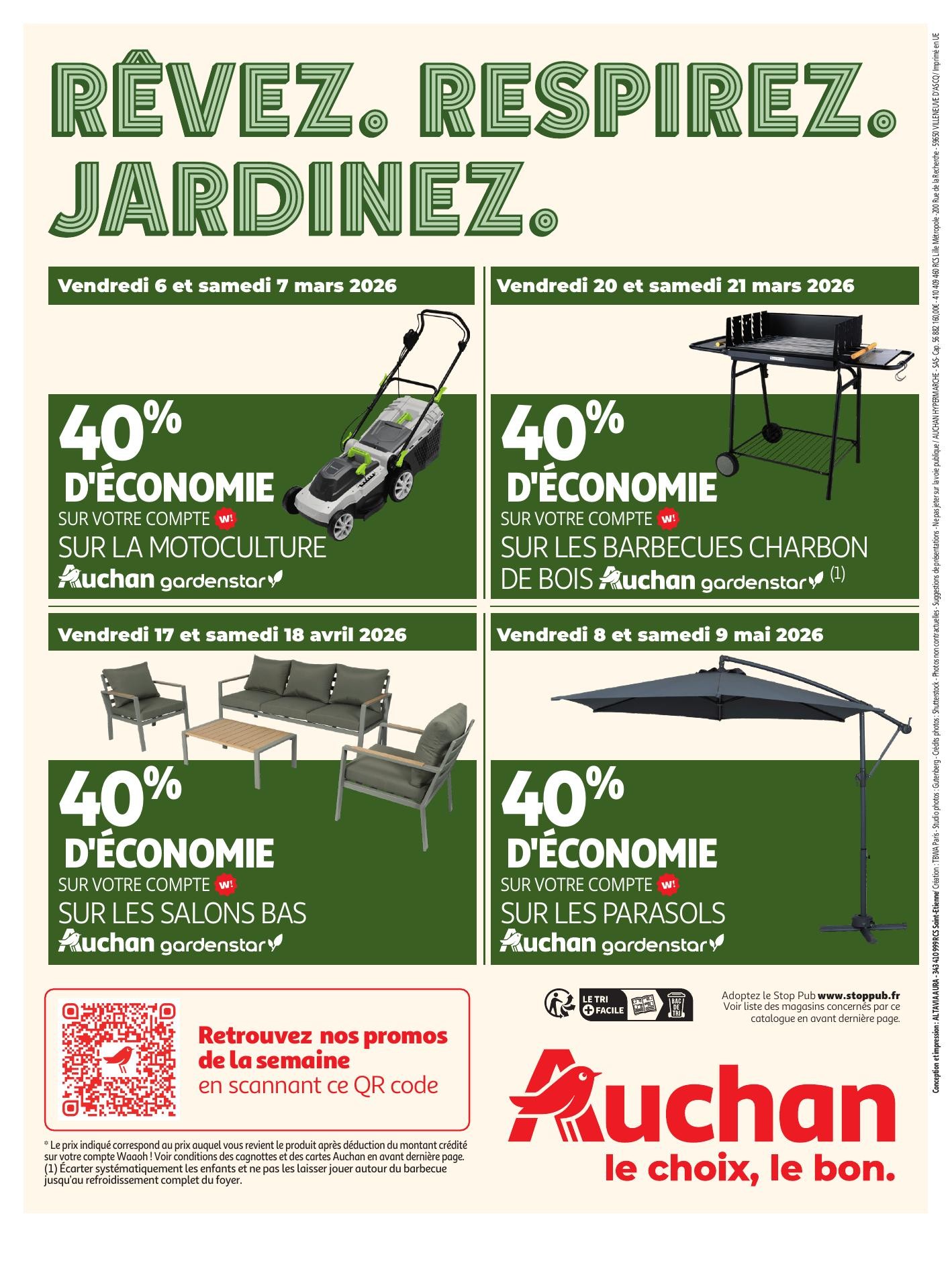 auchan catalogue jardinage meubles jardin - page 40