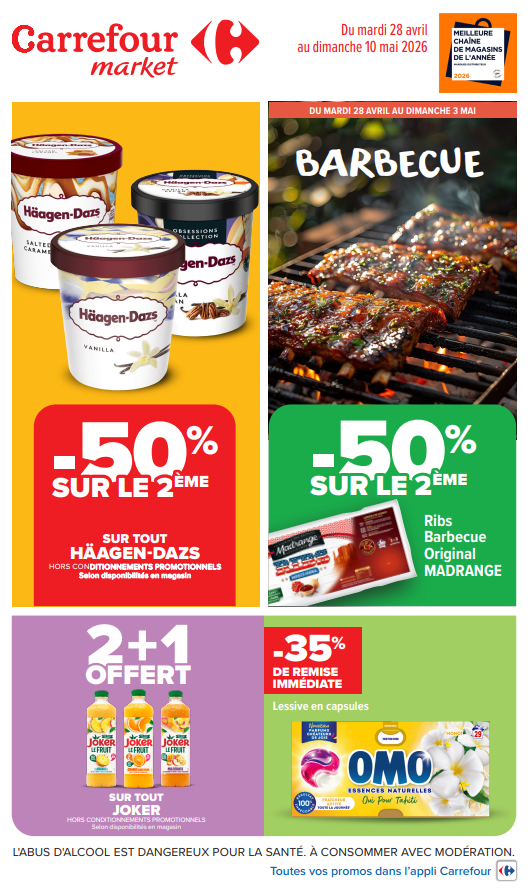 Catalogue Carrefour Market Barbecue du 28 avril au 10 mai 2026