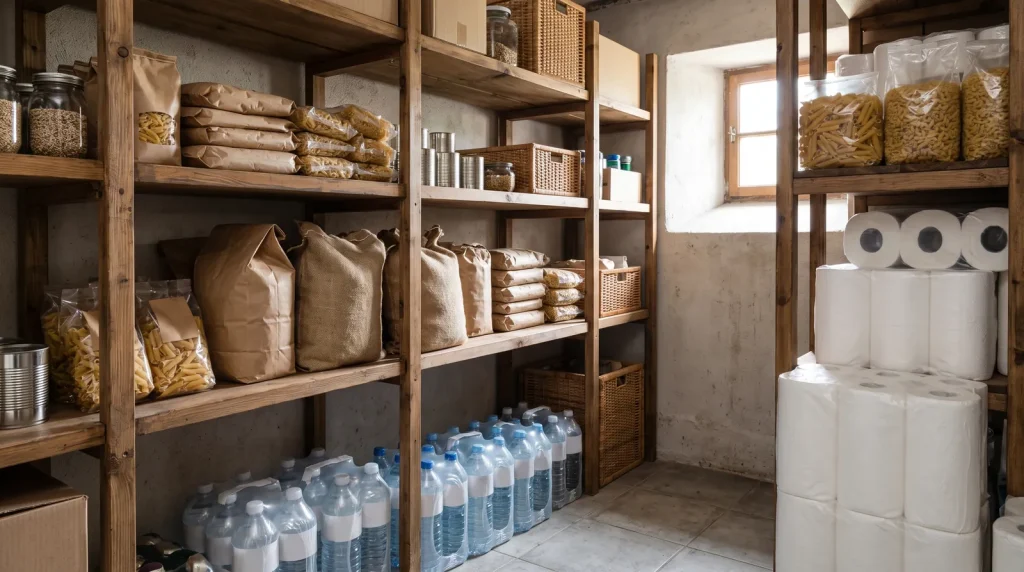 Réserves de produits achetés en grande quantité