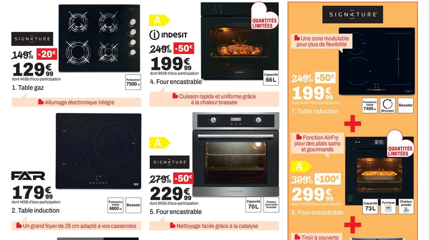 Tables de cuisson et fours encastrables en promotion chez But