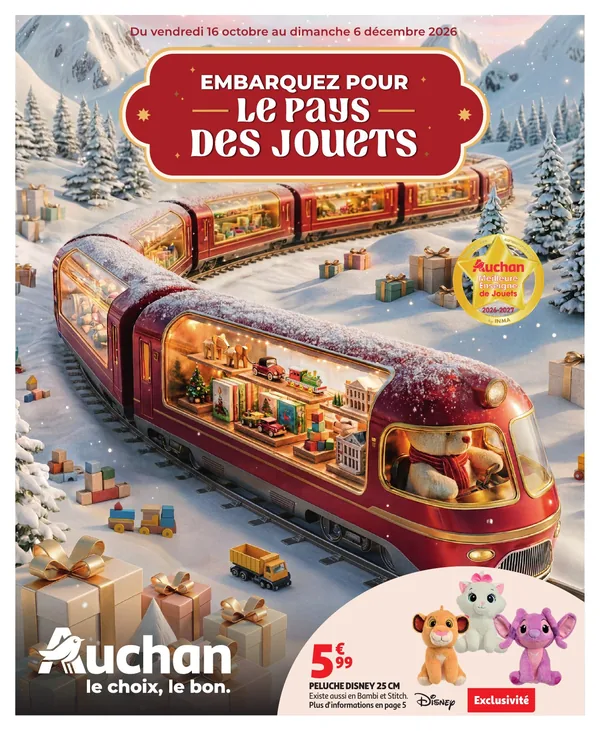 Catalogue de jouets Auchan du 16 octobre au 6 décembre 2026 : les jouets à moins de 20 €, les Lego et le pack Switch 2