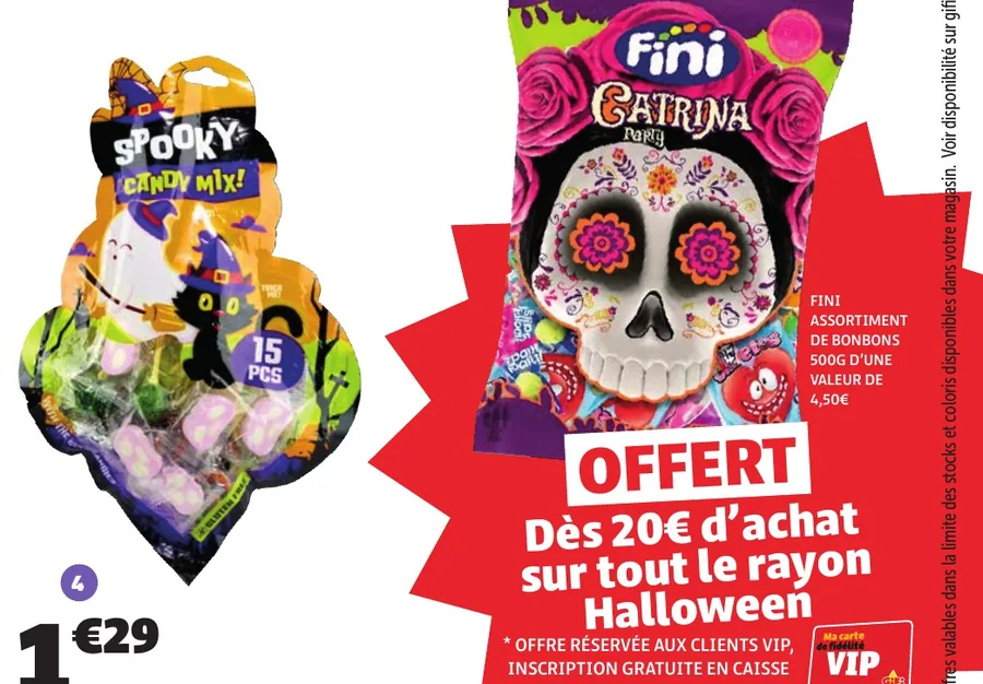 Bonbons Halloween Gifi et sachet Fini offert dès 20 euros d'achat