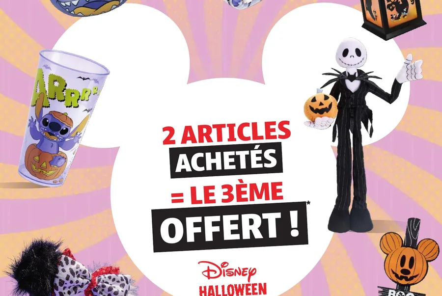 Offre Gifi Disney Halloween : 2 articles achetés, le 3e offert pour les clients VIP