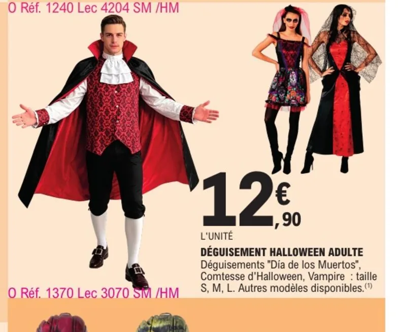 Déguisements Halloween adulte à 12,90 euros chez E.Leclerc