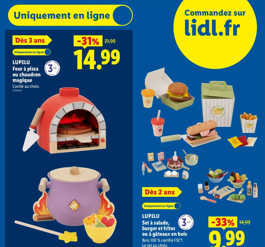 Jouets en bois Lupilu vendus en ligne sur lidl.fr