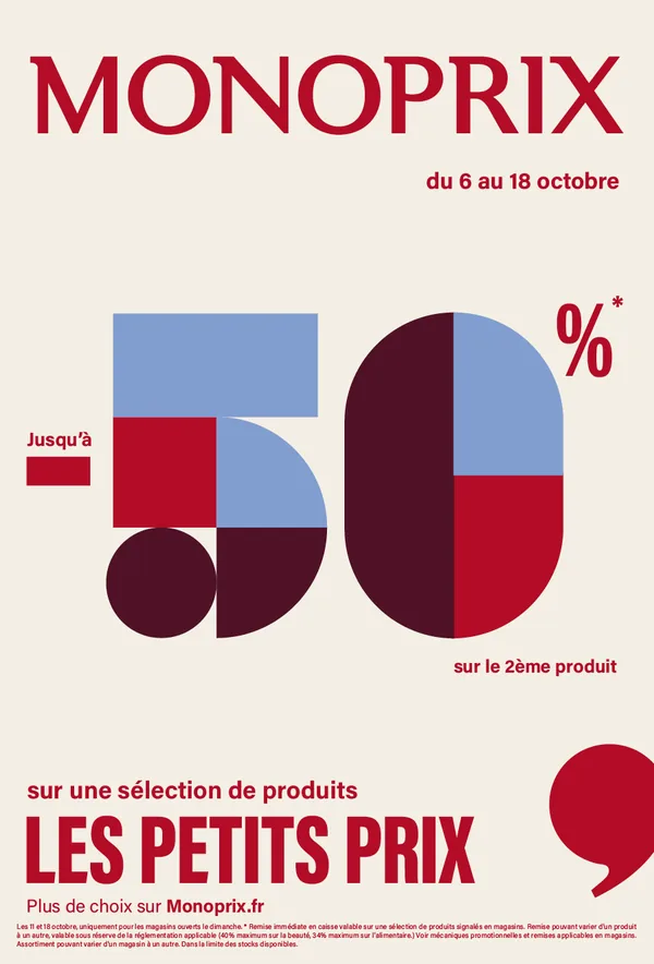Catalogue Monoprix du 6 au 18 octobre 2026 : Carte Noire et Bonne Maman à -60 % sur le 2e